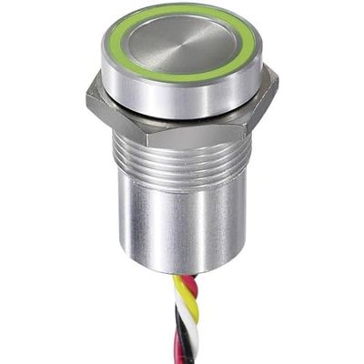 APEM CPB1210000NGSC - Interruttore sensitivo, 12 V, 0,2 A, con attacco verde, rosso IP68, IP69K, 1 pz