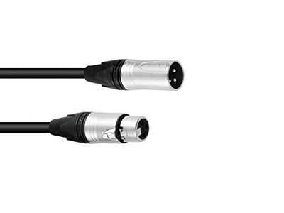 Psso cavo DMX XLR 3pin 1m bk Neutrik