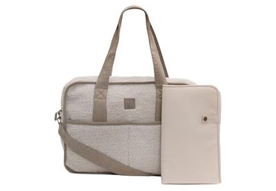 Jollein Teddy Noé Changing Bag, 100% Polyester, Pushchair Bag, Multifunctional Baby Bag, Teddy Noé, Contemporary