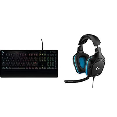 Logitech G213 Prodigy, Clavier Gaming, Eclairage RVB LIGHTSYNC+Logitech G432 Casque Gamer Filaire, Son 7.1 Surround, DTS Headphone