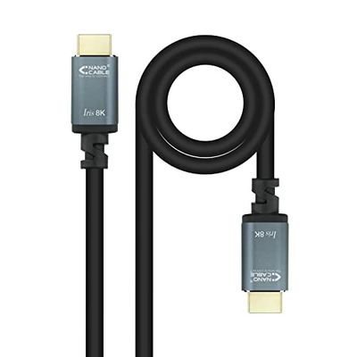 NANOCABLE 10.15.8000 HDMI-kabel 2.1 IRIS 8K, 0,5 m, zwart