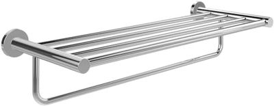Villeroy & Boch Elements - Tender 595mm Round Chrome Towel Rack with Wall Mounted Shelf