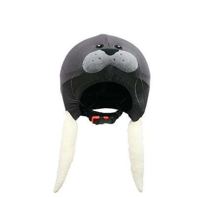 COOLCASC Funda para Casco Morsa - Compatible con Casco de Bici, Esquí y Skate - Niños y Adultos - Talla Única - Diseño Divertido