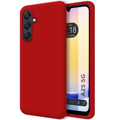 Tumundosmartphone Custodia in silicone liquido ultra morbido per Samsung Galaxy A25 5G colore rosso