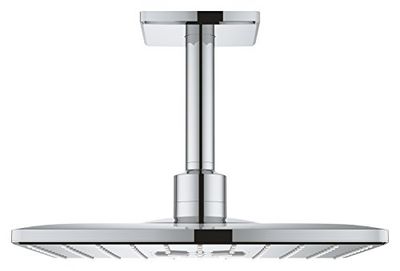 Grohe 26481000 Soffione Rainshower Cosmopolitan 310 a 2 Getti con Braccio a Soffitto, Cromo, 142 mm