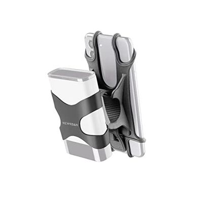 Newrban NEWMHOLDERPBK, Powerbank Unisex Adult Bike Handlebar Mount, Black, for Smartphone Up to 6.7"
