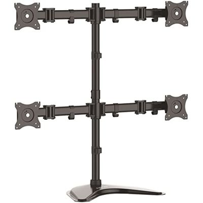 StarTech.com Base de Soporte Ajustable VESA para 4 Monitores de hasta 27 Pulgadas - Adaptador VESA de Acero de Servicio Pesado