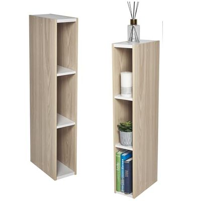 Iris Ohyama, Boekenkast/plank met 2 niveaus/zijkasten/ruimtebesparende plank, Modulable plank in hoogte verstelbaar 3,2 cm, Kantoor, Woonkamer, Slaapkamer - Space Saving Shelf - UB-6035
