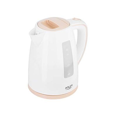 Adler AD 1264 electric kettle 1.7 L 2200 W Hazelnut White