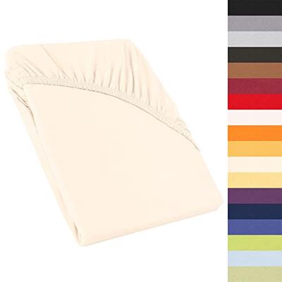 CelinaTex Perla boxspringbed waterbed topper hoeslaken 120x200-130x200 cm beige natuur katoen bedlaken hoeslaken 0004236