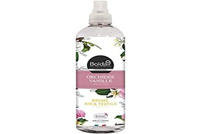 BOLDAIR - BRUME AIR & TEXILE - Parfum 100% naturel - Sans allergènes - Ecocert - Non testés sur les animaux - Parfum orchidée vanille - 400 ml - Fabrication française