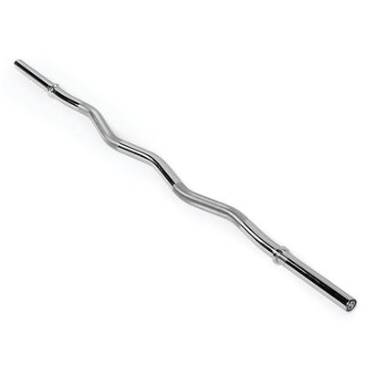 TREXO Barra Olimpica de Acero al Carbono de 120cm Capacidad Máxima de Carga de 160 kg Barra Gimnasio para Entrenamientos de Fuerza y de Resistencia para Gimnasio en Casa BC120