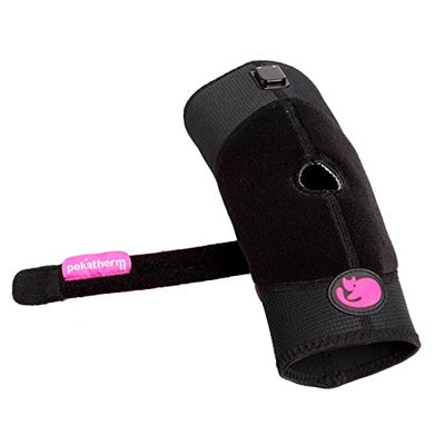 Pekatherm | Bandage chauffant pour coude avec batterie au lithium | Taille 25x14cm | Aide à réduire les douleurs articulaires | Couleur Noir | Pekatherm AE810