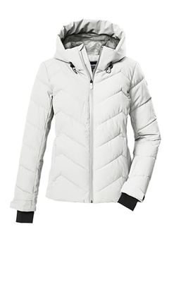 Killtec Giacca da sci da donna con cappuccio e paraneve KSW 31 WMN SKI QLTD JCKT, colore bianco rotto, 44, 43417-000