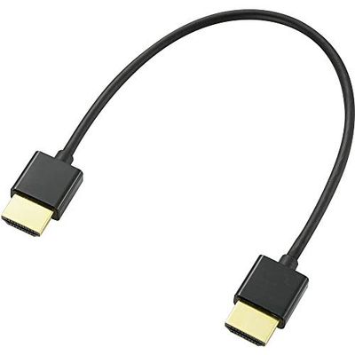 SpeaKa Professional SP-9076308 HDMI-kabel HDMI Aansluitkabel HDMI-A-stekker, HDMI-A-stekker 0.20 m Zwart 4K UHD, Audio