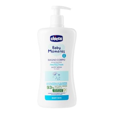 Chicco Baby Moments Kąpiel Ciało bez Łez, z Naturalną Formułą, 0+ Miesiące - 500 ml