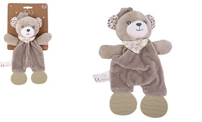 DODO D'AMOUR - Uczuciowy miś do gryzienia - 032390 - Beżowy - Polar - Narodziny - Pluszak - Dla dziecka - Uspokajający - Miękki - Można prać - 25 cm x 10 cm - Dla dzieci od 0 miesiąca życia.
