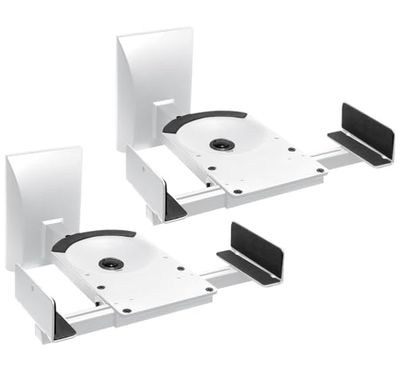 My Wall HB 5 WL - Supporto da parete per casse acustiche, inclinabile, 2 pezzi, colore: Bianco