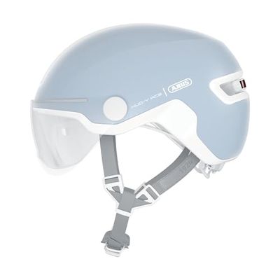 ABUS HUD-Y ACE city helm - stijlvolle fietshelm met vizier en magnetisch, oplaadbaar LED achterlicht - voor dames en heren - zwart, maat M