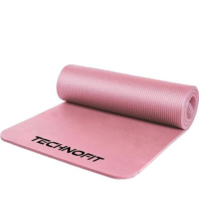 Technofit Yogamatta, yogamatta, pilates, balansträning, halkfri, 158 x 62 x 1,5 cm, tillverkad av hållbart skum, med halkfri yta