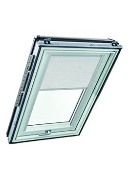 Roto Store Plissé Originale ZFA - Rail de Guidage Argent - Plissé pour Fenêtres de Toit de la Série Q - Taille 134/098 | 13/09 - Couleur du tissu Blanc