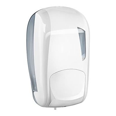 Mar Plast A91101 Distributeur de Savon 0,60 L Blanc/Transparent 232 x 114 x 124 mm
