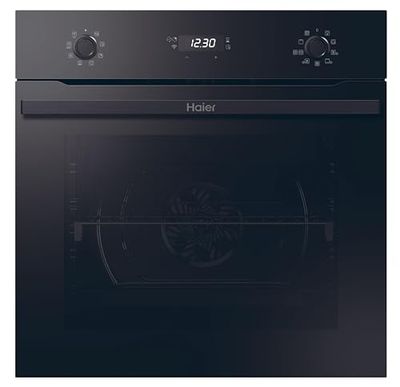 Haier I-Direct Series 2 HWO60SM2E9B - Horno Multifunción, Pirolítico, Hidrólisis, Conectividad WIFI y Bluetooth, Capacidad 70L, Easy Steam, 10 Funciones, Ventilación Radial, Iluminación Lateral, Negro