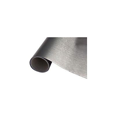 d-c-fix papier adhésif pour meuble métallique Platino Gris acier - film autocollant décoratif rouleau vinyle - pour cuisine, porte - décoration revêtement peint stickers collant - 45 cm x 1,5 m