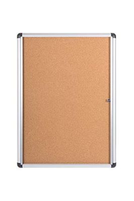 Bi-Office Display Case Enclore Extra, Cork Surface, Acrylic Door, Aluminium Frame, 72.3 x 98.4 cm (9X A4)