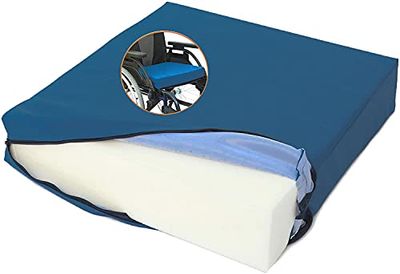 OrtoPrime Anti-decubitus kussen, visco-elastisch, orthopedisch, traagschuim, therapeutisch kussen voor rolstoel, thuis, auto en kantoor