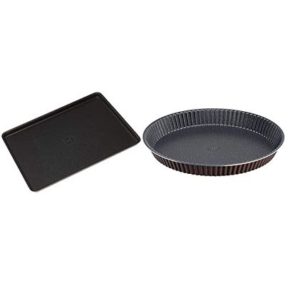 Tefal Perfectbake Plaque A Pâtisserie 38x28 cm Aluminium 100% Recyclé J5547002, fabriqué en France & Perfectbake Moule A Tarte 30cm Aluminium 100% Recyclé J5548402, fabriqué en France