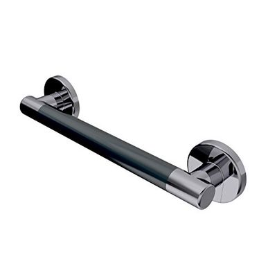 Poignée de sécurité Prestigio Ponte Giulio en acier inox verni gris oxyde longueur 385 mm
