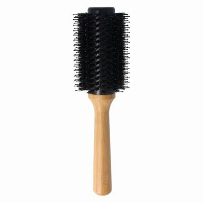 PARSA Beauty Bamboo Volume Brush Aloe Vera Large Diameter 33 mm, FSCĀ®-Certified Bamboo, Boar Bristles, Ceramic Coat, for Volume and Fullness, Silky Shine, Dimensionally Stable, Moisture Resistant
