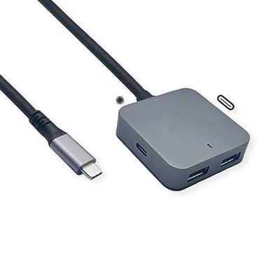VALUE usb 3.2 Gen 1 hub, 4 poorten (2x USB-A + 2x USB-C), met verlengkabel, 3m