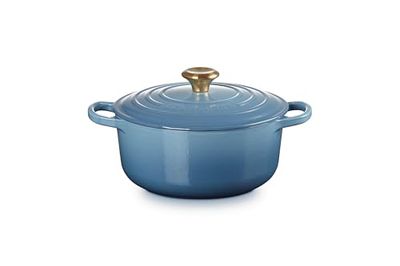 Le Creuset Cocotte Signature en Fonte Émaillée avec Couvercle, Ø 20 cm, Ronde, 2.4 L, 3.092 kg, Chambray, 21177204344441