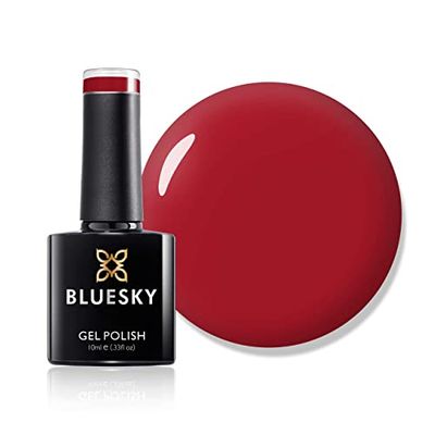 Bluesky Smalto Per Unghie Gel, Pilar Box Red, D160, Rosso, Buio Rosso (Per Lampade Uv E Led) - 10 Ml