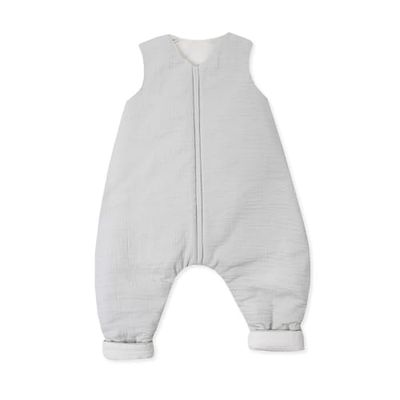 Julius Zöllner Jumper Combinaison doublée en Mousseline - Rembourrage Chaud 2,5 tog - Lavable à 40 °C - Fabriqué en Allemagne - Certifié Öko-Tex Standard 100 - Gris - Taille 92