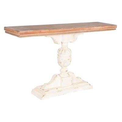 Home ESPRIT Konsol vit gran 140 x 36 x 84,5 cm
