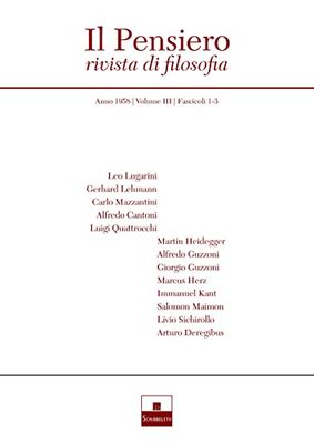 Il pensiero. Rivista di filosofia (1958) (Vol. 3/1-3)