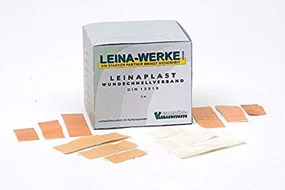 LEINAWERKE 70200 - Bendaggi rapidi per ferite, 1 m x 4 cm, colore: Blu