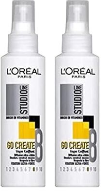 L'Oréal Paris Studio Line Go Create Spray Coiffant Fixation Ultra Forte 150 ml (Lot de 2)