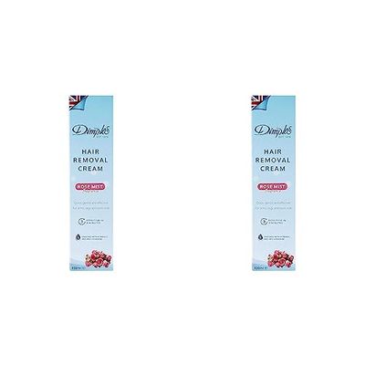 Dimples Hair Removal Cream Rose Mist, 100 ml (Pack of 2)