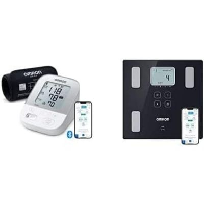 OMRON X4 Smart moniteur de tension artérielle avec Bluetooth + OMRON VIVA pèse personne avec moniteur de composition et avec Bluetooth