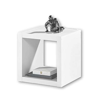 Stella Trading STYLEcontemporána estantería cubo en blanco, adecuado para cajas plegables, separadora de espacios con compartimentos abiertos, 41 x 41 x 38 cm (ancho/alto/profundo)