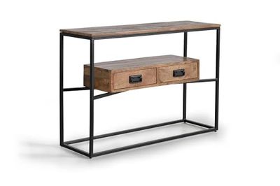 consola 2 Cajones en Madera de Mango y Metal