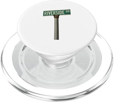 Señal de calle Riverside Drive NYC para hombres, mujeres y niños PopSockets PopGrip para MagSafe