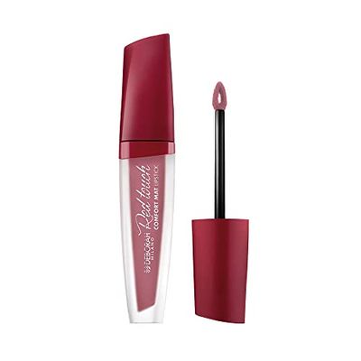 Deborah Milano Red Touch Lipstick matowa pomadka w płynie, nr 12 Vintage Rose, intensywny kolor i brak transferu, miękkie i aksamitne usta, 4,5 g