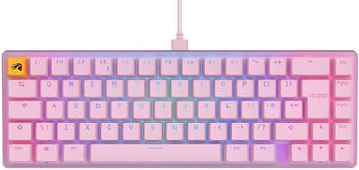 Glorious Gaming GMMK 2 Compact (65%) - Clavier de jeu mécanique, TKL compact (65%), cadre aluminium, capuchons de touches doubleshot, switches Glorious Fox, RGB, Disposition QWERTY anglais - Rose