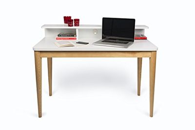 Symbiosis Xira Bureau Blanc et Chêne 120x60x90 cm