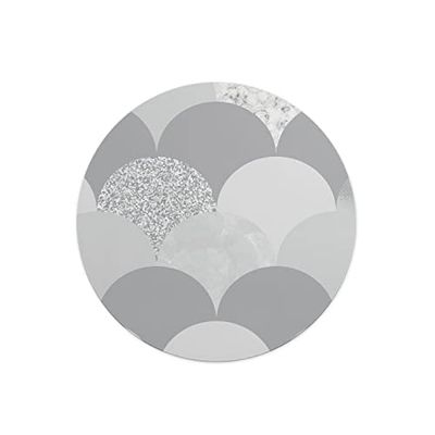 Questo Casa, Round Digital Printed Mouse Pad, Non-Slip Base, for Office and Home, Diameter:22cm